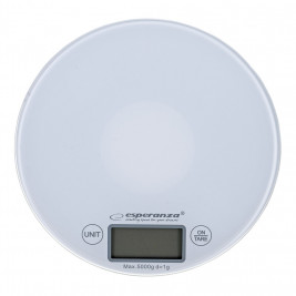 Esperanza EKS003W Electronic Kitchen Scale White Round