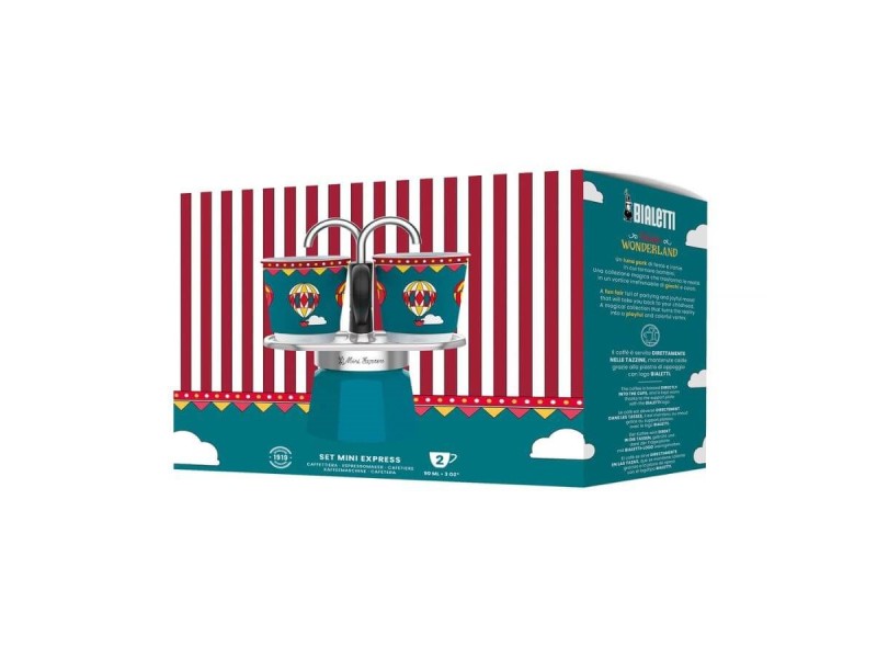 Bialetti Mini Express Winter Wonderland 2TZ coffee machine with two 90ml cups Multicolour 0006494 – BIALETTI Еспресо машини