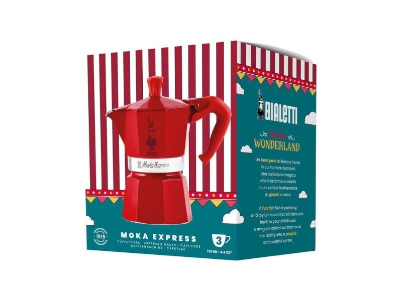Bialetti Moka Express Winter Wonderland 3TZ cafe 140 ml Red, Silver 0001006 – BIALETTI Еспресо машини