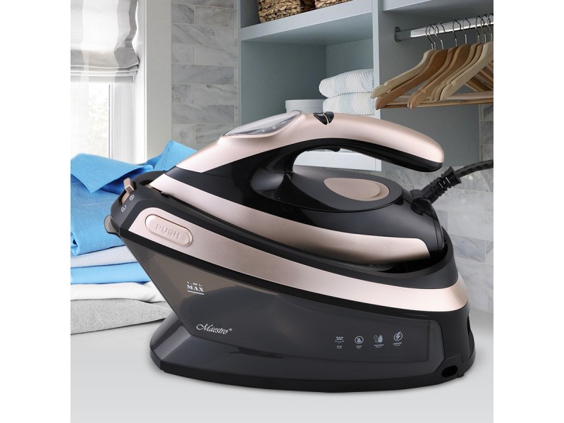 MAESTRO MR-320C Steam Station 2400 W 1.5 L Ceramic Soleplate Black,Gold MR-320C – Maestro За гладене