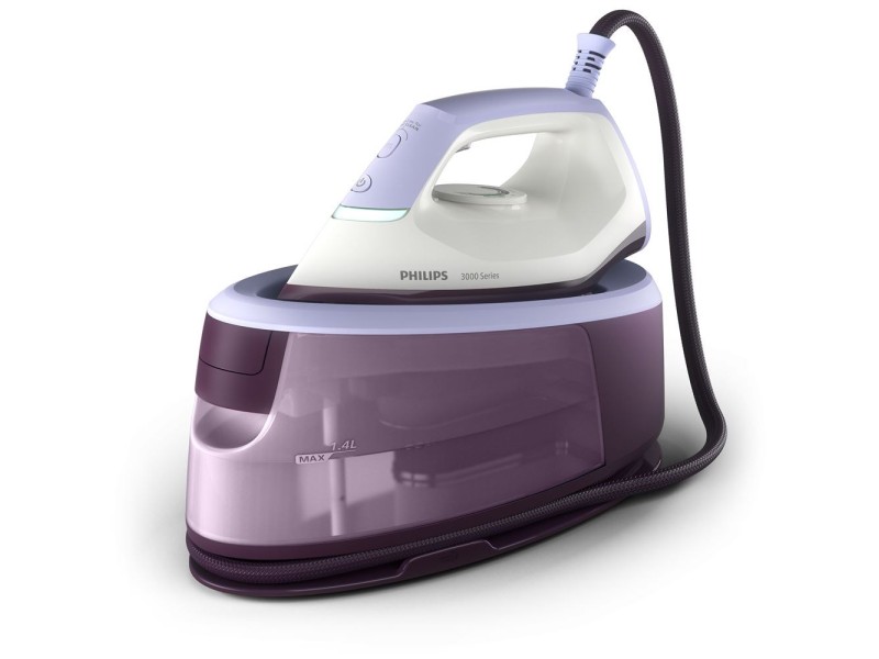 Philips 3000 series PSG3000/30 steam ironing station 2400 W 1.4 L Ceramic soleplate Purple, White PSG3000/30 – Philips За гладене