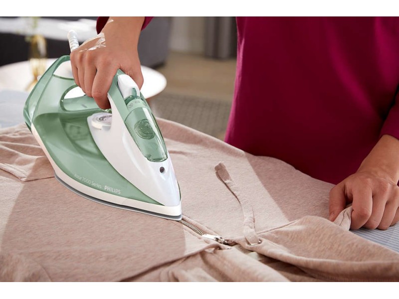 Philips 7000 series DST7012/70 iron Steam iron SteamGlide Plus soleplate 2600 W Green, Grey DST7012/70 – Philips За гладене