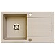 Single-bowl sink with draining board Maidsinks Promo 76x44 1B 1D E070053701 76x44 1B 1D beż piaskowy – Maidsinks Кухненски мивки