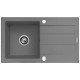 Single-bowl sink with draining board Maidsinks Promo 76x44 1B 1D E070053701 76x44 1B 1D szary beton – Maidsinks Кухненски мивки