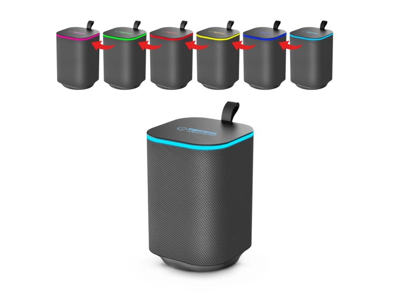 Esperanza EP155 BT FM LED RGB Speaker Black 10W EP155 – Esperanza Блутут колонки