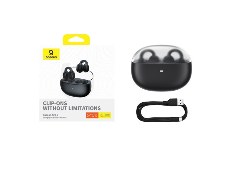 Baseus AirGo 1 Ring Headset True Wireless Stereo (TWS) In-ear Calls/Music Bluetooth Black A00069201113-00 – Baseus Аудио и bluetooth слушалки