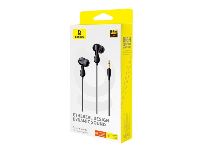 Baseus Encok HZ20 Headset Wired In-ear Calls/Music Black A00171500113-00 – Baseus Аудио и bluetooth слушалки