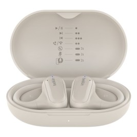 Belkin SoundForm ClearFit Headset True Wireless Stereo (TWS) Ear-hook Calls/Music/Sport/Everyday Bluetooth Sand