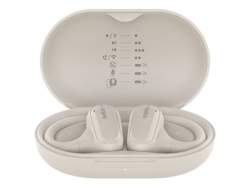 Belkin SoundForm ClearFit Headset True Wireless Stereo (TWS) Ear-hook Calls/Music/Sport/Everyday Bluetooth Sand AUC013ctSA – Belkin Аудио и bluetooth слушалки