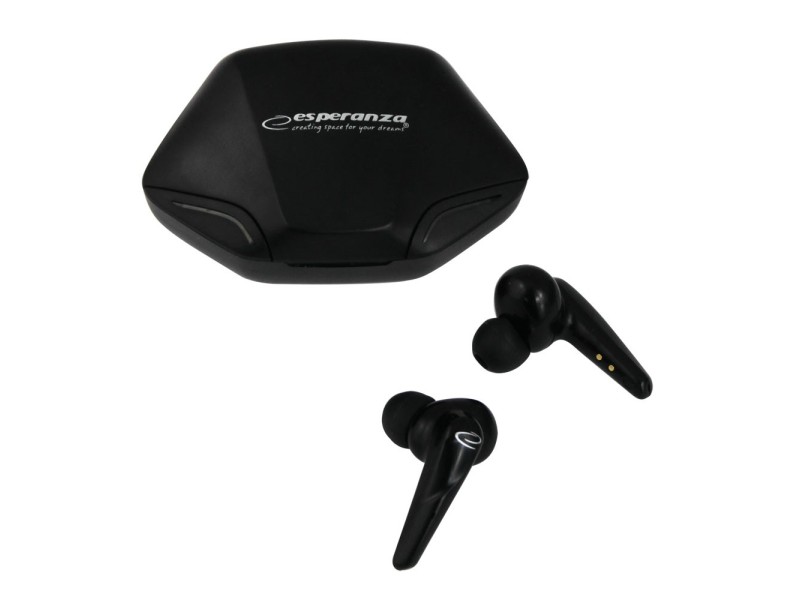 Esperanza EH231K Bluetooth In-Ear Headphone TWS Black EH231K – Esperanza Аудио и bluetooth слушалки