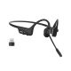 SHOKZ OpenComm2 UC 2025 Upgrade Wireless Bluetooth Bone Conduction Videoconferencing Headset with USB-C Charging Port and USB-A adapter | 16 Hr Talk Time, 29m Wireless Range, 1 Hr Charge Time | Includes Noise Cancelling Boom Mic and Dongle, Black C120-AA-