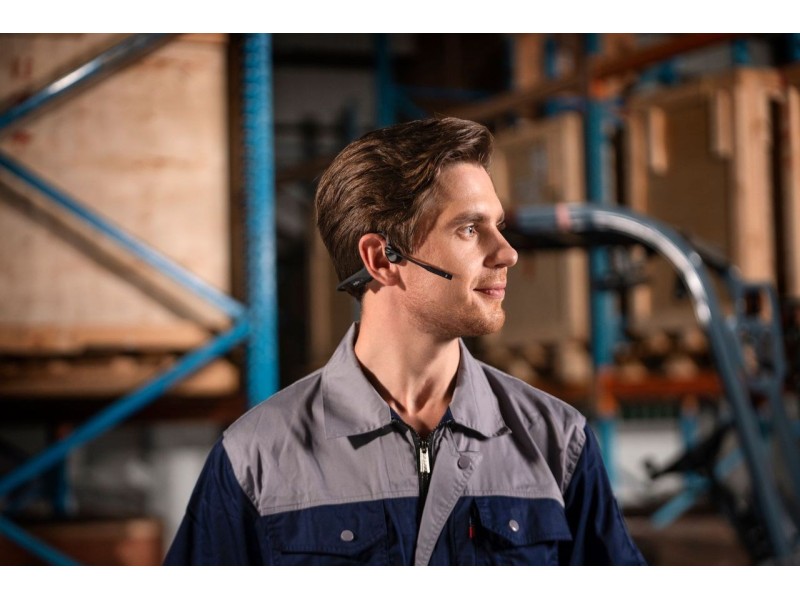 SHOKZ OpenComm2 UC 2025 Upgrade Wireless Bluetooth Bone Conduction Videoconferencing Headset with USB-C Charging Port and USB-A adapter | 16 Hr Talk Time, 29m Wireless Range, 1 Hr Charge Time | Includes Noise Cancelling Boom Mic and Dongle, Black C120-AA-