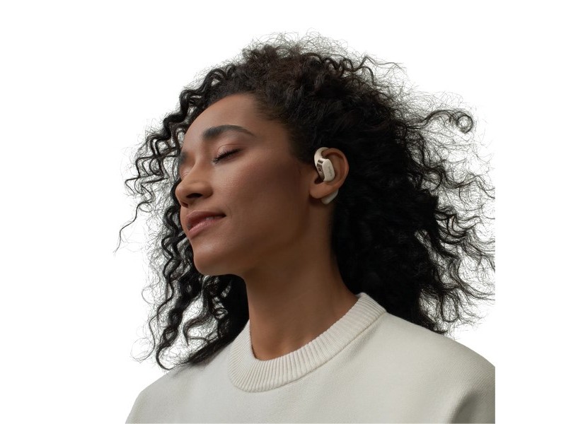 SHOKZ OpenFit Headphones Wireless Ear-hook Calls/Music/Sport/Everyday Bluetooth White T910-ST-BG – SHOKZ Аудио и bluetooth слушалки