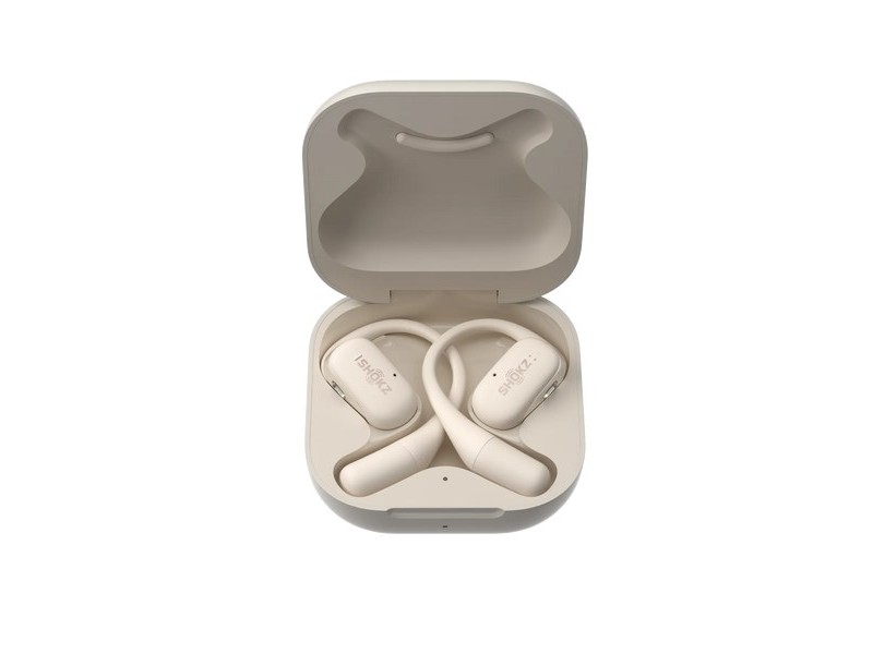 SHOKZ OpenFit Headphones Wireless Ear-hook Calls/Music/Sport/Everyday Bluetooth White T910-ST-BG – SHOKZ Аудио и bluetooth слушалки