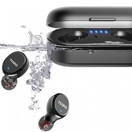 TOZO T10S True Wireless Stereo (TWS) In-Ear USB Type-C Bluetooth Headset Black
