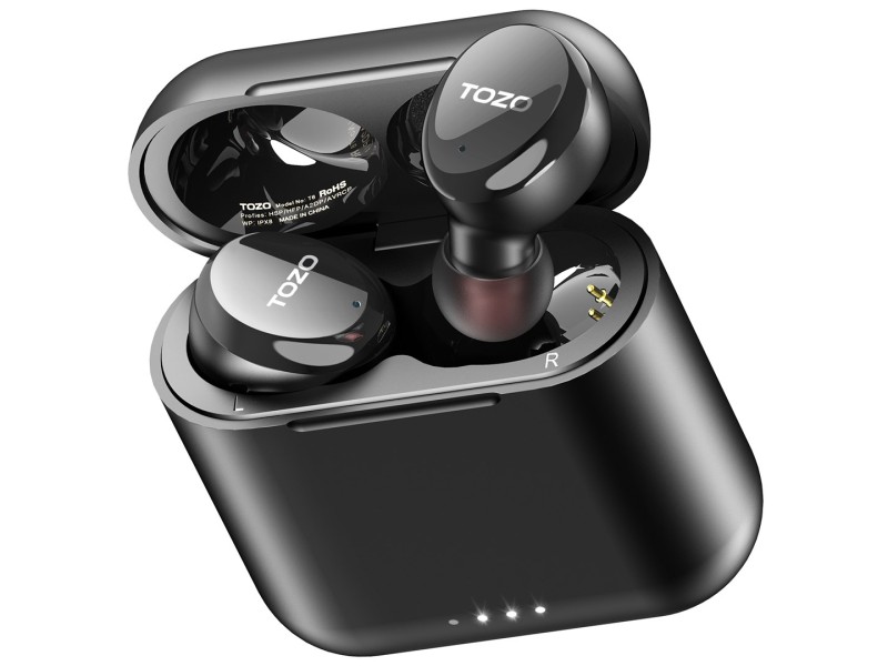 TOZO T6S Headset True Wireless Stereo (TWS) In-ear USB Type-C Bluetooth Black 6971681315315 –  Аудио и bluetooth слушалки
