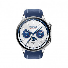 OnePlus Watch 2 3.63 cm (1.43") AMOLED Digital 466 x 466 pixels Touchscreen Nordic Blue Wi-Fi GPS (satellite)