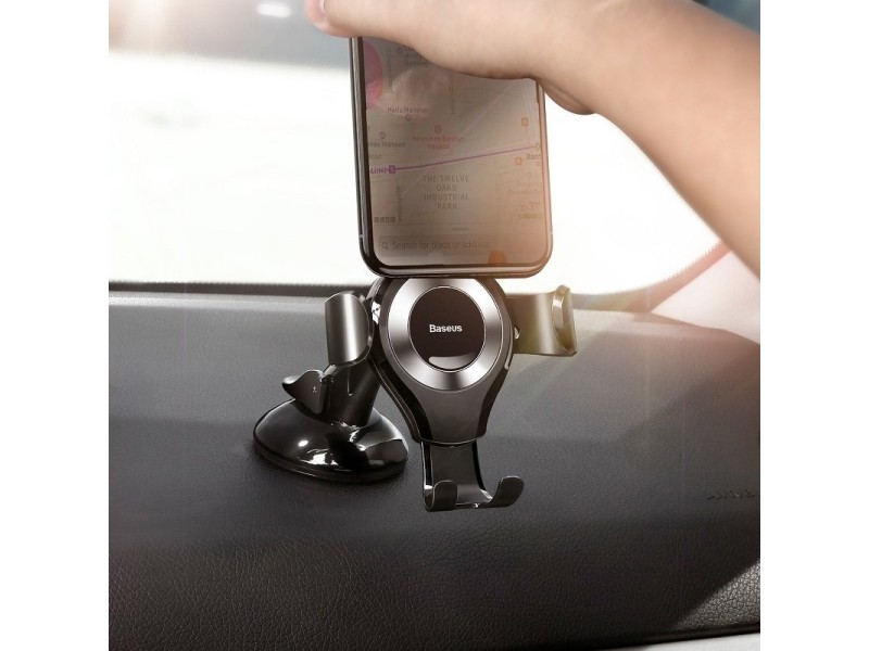 Magnetic car holder for dashboard Baseus - black SUER-B01 – Baseus Стойки за автомобили