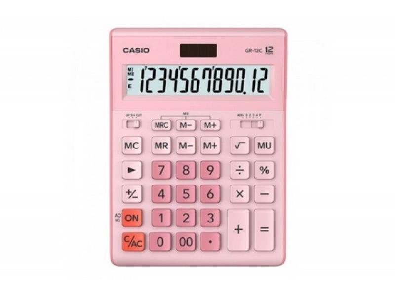 CASIO CALCULATOR GR-12C-PK OFFICE PINK, 12-DIGIT DISPLAY GR-12C-PK – Casio Калкулатори