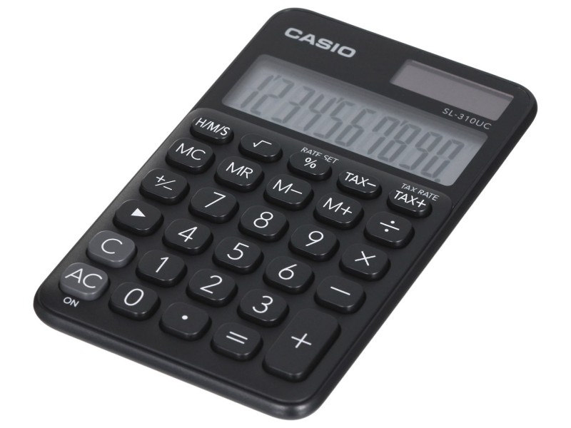 CASIO CALCULATOR POCKET SL-310UC-BK BLACK, 10 DIGIT DISPLAY SL-310UC-BK BOX – Casio Калкулатори
