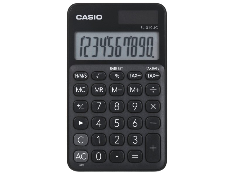 CASIO CALCULATOR POCKET SL-310UC-BK BLACK, 10 DIGIT DISPLAY SL-310UC-BK BOX – Casio Калкулатори