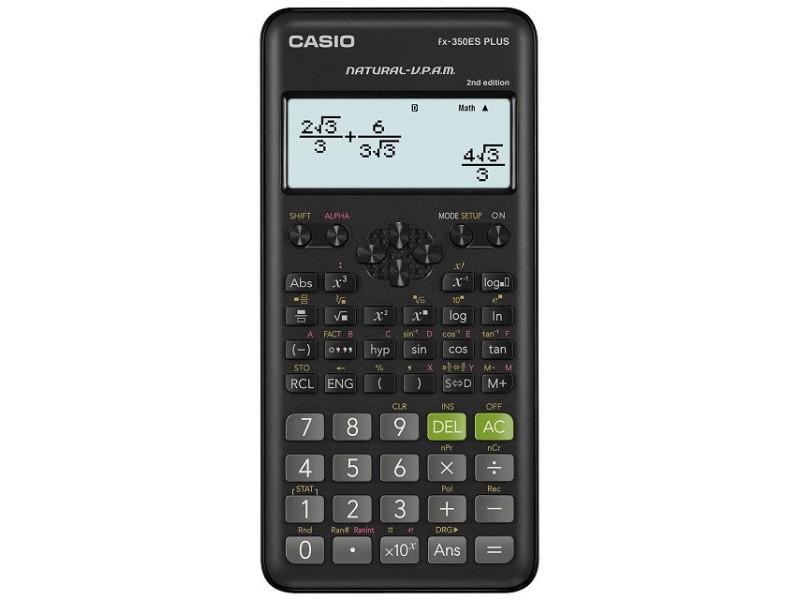CASIO CALCULATOR SCIENTIFIC FX-350ESPLUS-2 BLACK, 12 DIGIT DISPLAY FX-350ESPLUS-2-BOX – Casio Калкулатори