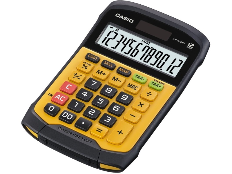 CASIO OFFICE CALCULATOR WATERPROOF WM-320MT-S, 12-digit display, removable keyboard. WM-320MT-S – Casio Калкулатори