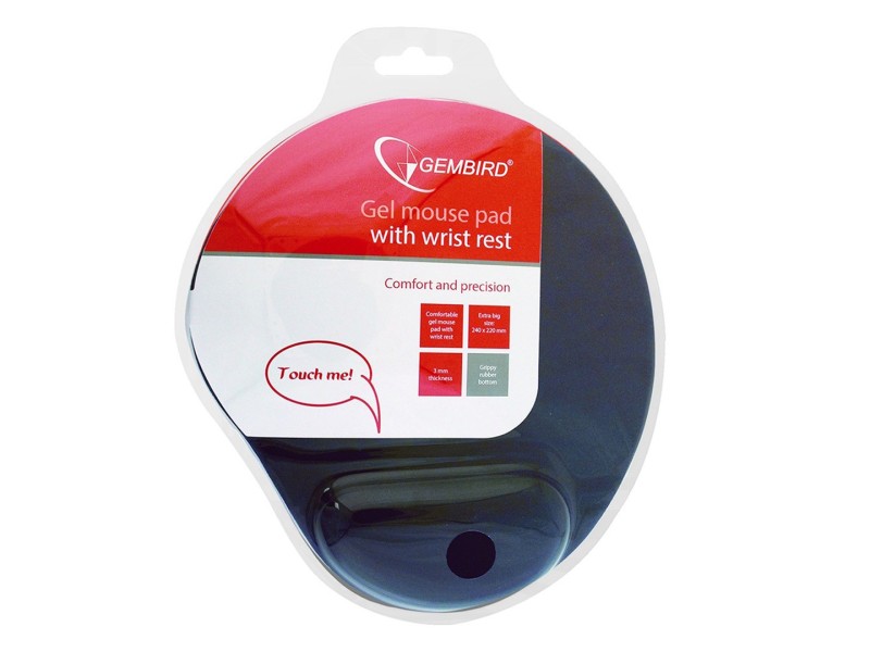 Gembird MP-GEL-BLACK mouse pad MP-GEL-BK – GEMBIRD Геймърски падове