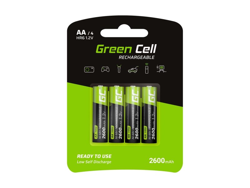 Green Cell GR01 household battery Rechargeable battery AA Nickel-Metal Hydride (NiMH) GR01 – Green Cell Батерии