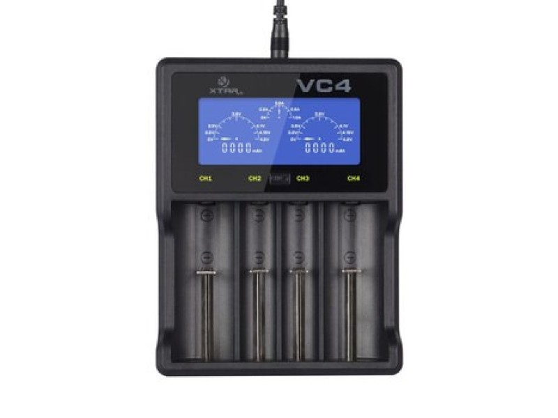 XTAR VC4SL battery charger to Li-ion / Ni-MH / Ni-CD 18650 VC4SL – XTAR Зарядни устройства и адаптери