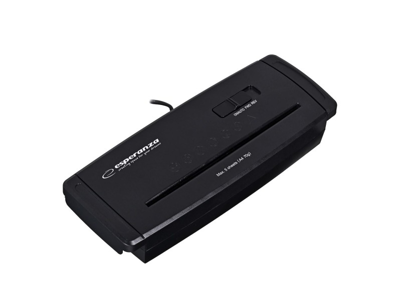 Esperanza EN104 paper shredder Strip shredding 22 cm Black EN104 – Esperanza Шредери