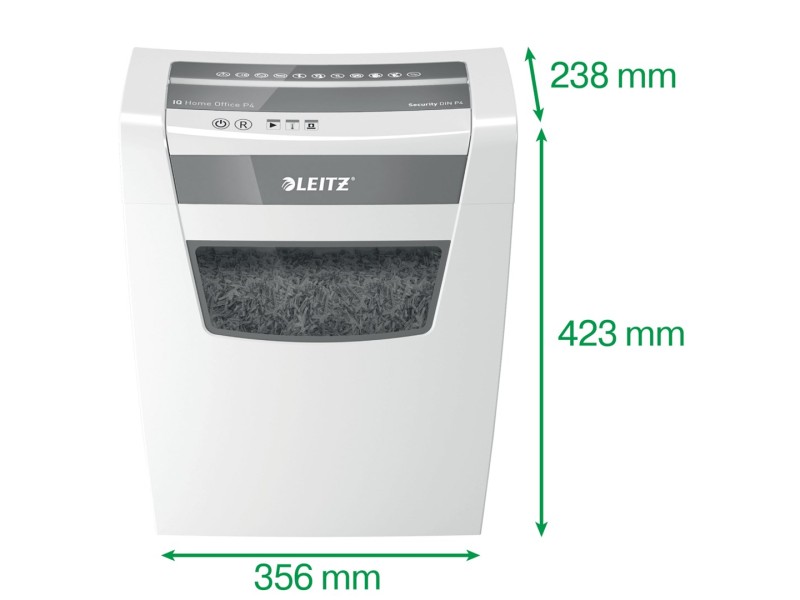 Leitz IQ Home Office P-4 paper shredder Particle-cut shredding 22 cm White 80090100 – LEITZ Шредери