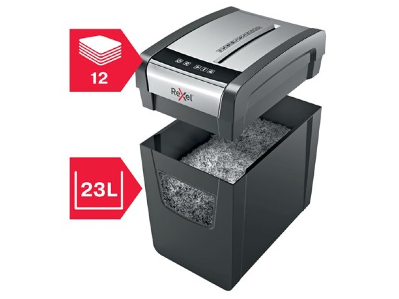 Rexel Momentum X312-SL paper shredder Particle-cut shredding Black, Grey 2104574EU – REXEL Шредери