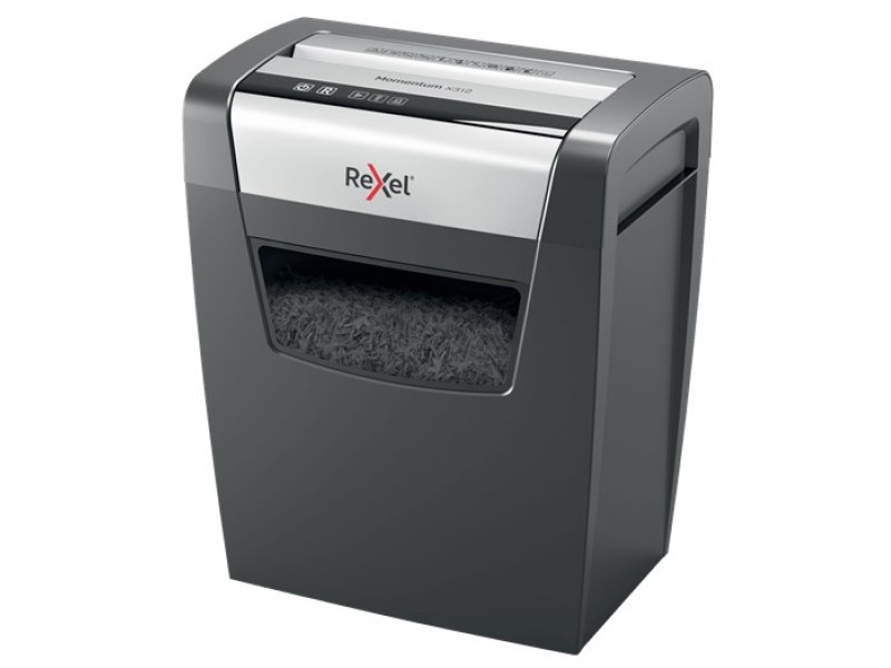 Rexel Momentum X312 paper shredder Particle-cut shredding Black, Grey 2104572EU – REXEL Шредери