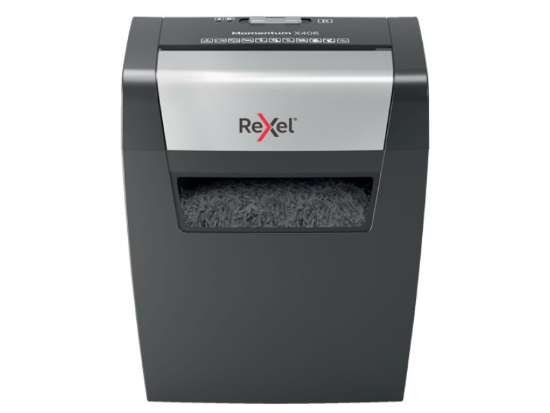 Rexel Momentum X406 paper shredder Particle-cut shredding Blue, Grey 2104569EU – REXEL Шредери