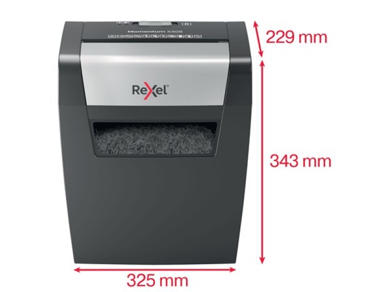 Rexel Momentum X406 paper shredder Particle-cut shredding Blue, Grey 2104569EU – REXEL Шредери