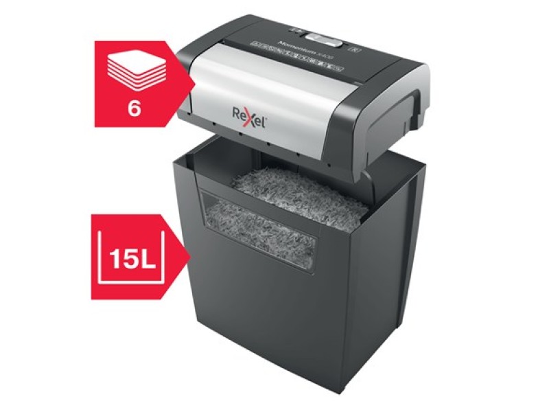 Rexel Momentum X406 paper shredder Particle-cut shredding Blue, Grey 2104569EU – REXEL Шредери