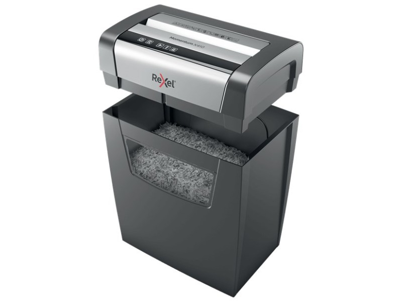 Rexel Momentum X410 Шредер за хартия Шредериране на частици Черно, сиво 2104571EU – REXEL Шредери