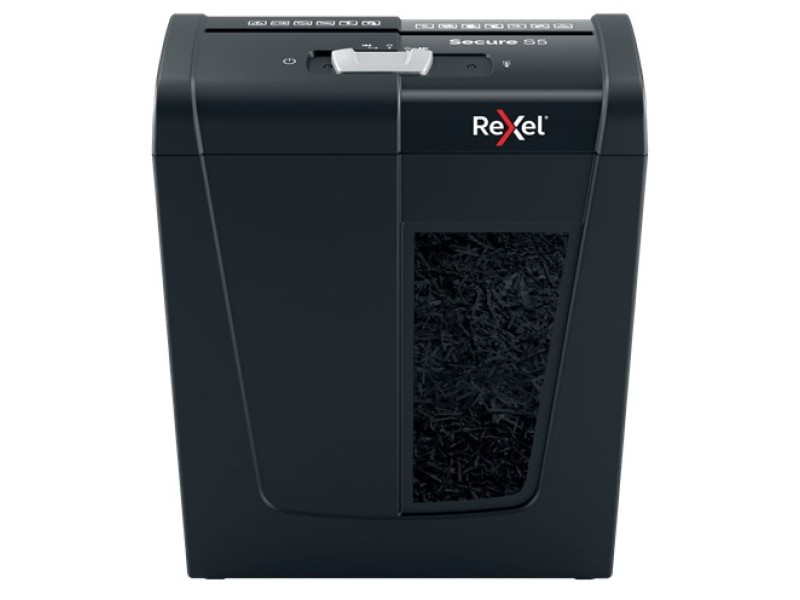 Rexel Secure S5 paper shredder Strip shredding 70 dB Black 2020121EU – REXEL Шредери
