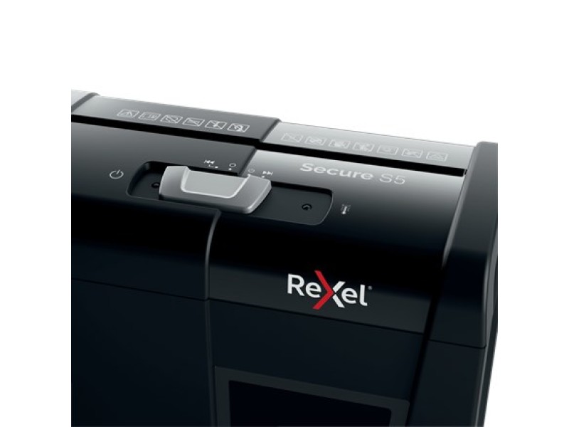 Rexel Secure S5 paper shredder Strip shredding 70 dB Black 2020121EU – REXEL Шредери