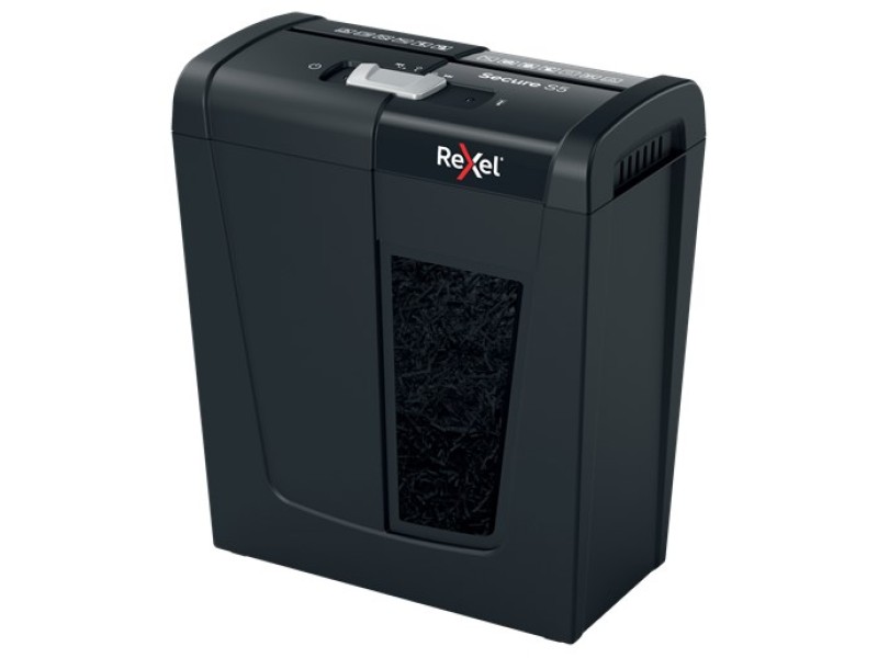 Rexel Secure S5 paper shredder Strip shredding 70 dB Black 2020121EU – REXEL Шредери