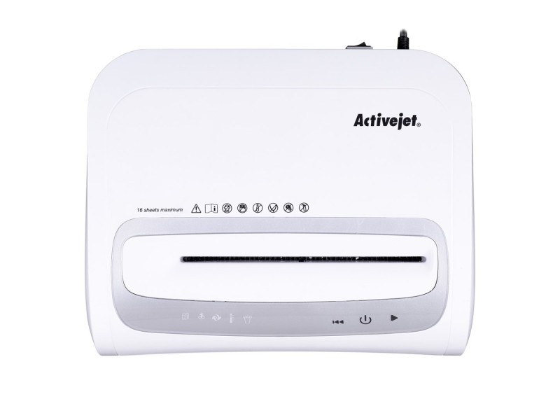 Shredder Activejet ASH-1602M, P-5, 28 l, 2x14 mm shreds, white ASH-1602M – Activejet Шредери