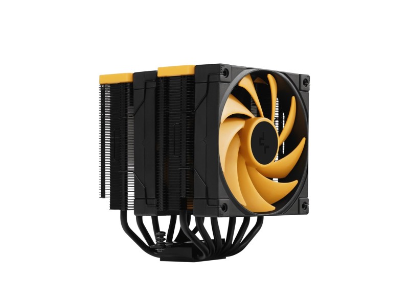 DeepCool AK620 Zero Dark Zoria Processor Air cooler 12 cm Black, Yellow 1 pc(s) R-AK620-BKNPMN-E – DEEPCOOL Охладители