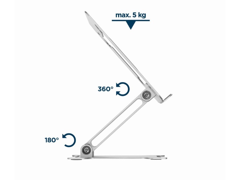 Gembird NBS-D1-03 laptop stand Silver 39.6 cm (15.6) NBS-D1-03 – GEMBIRD Охладители за лаптоп
