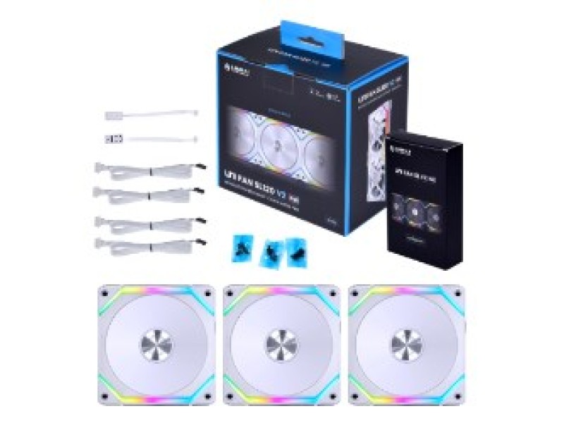 Lian Li UNI FAN SL V2 120 Computer case 12 cm White 3 pc(s) UF-SL120V2-3W – LIAN LI Охладители