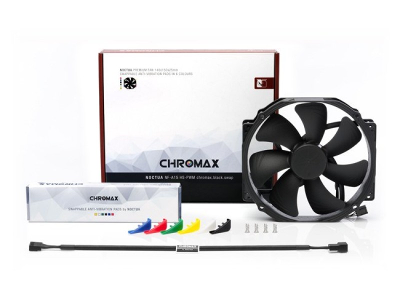 Noctua NF-A15 HS-PWM chromax.black.swap Computer case Fan NF-A15 HS-PWM CH.BKS – noctua Охладители