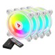 SAVIO FAN-01 WHITE 4-pack 120mm ARGB fan including controller and remote control FAN-01 WHITE – SAVIO Охладители