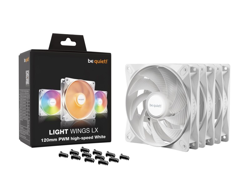 be quiet! LIGHT WINGS LX 120mm PWM High Speed 3-Pack White Computer case Fan 12 cm 3 pc(s) BL125 – BE QUIET! Охладители