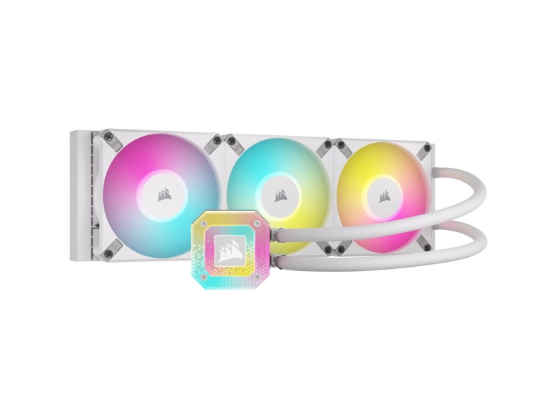 Corsair CW-9060073-WW computer cooling system Processor All-in-one liquid cooler 12 cm White 1 pc(s) CW-9060073-WW – Corsair Охладители