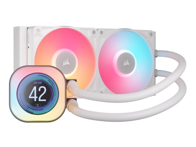 Corsair iCUE LINK TITAN 240 RX LCD Processor All-in-one liquid cooler 12 cm White 1 pc(s) CW-9061025-WW – Corsair Охладители
